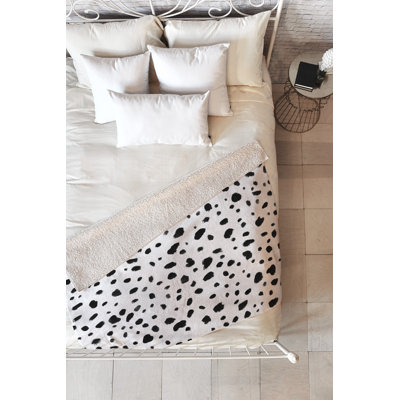 Jeté en laine Rebecca Dalmatian