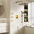 1-Spray 11.8 In. Wall-Mounted Dual Fixed And Handheld Shower Head 2.5 GPM With Slide Bar, Body-Sprays In Brushed Gold