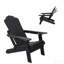 Chaise Adirondack réglable avec porte-gobelet, chaise toutes saisons pour terrasse (noir)-1938223628
