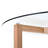 Modern Round Glass Coffee Table with Tempered Glass Top & Sturdy Wood Base, Easy Assembly Cocktail Table, Black-1537754348