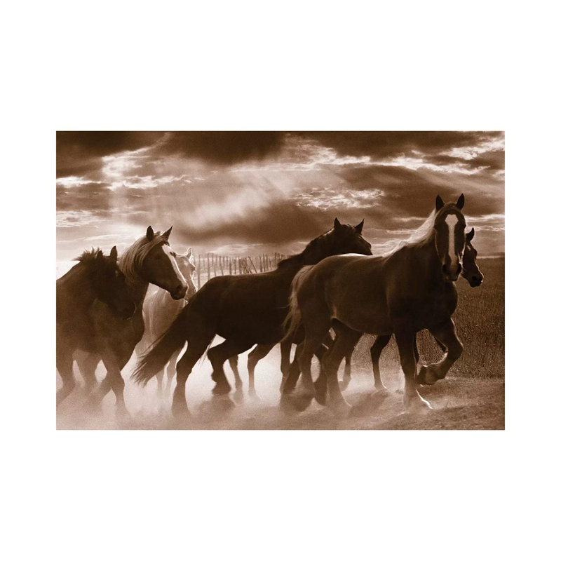 Running Horses by Rig Studios - Wrapped Canvas Print, 20.32 cm H x 30.48 cm W