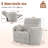 Modern 54.4" Wide Recliner Chair with Plush Faux Rabbit Fur, USB Charging Port & Adjustable Backrest – Easy Assembly-729205233