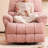 Beech solid wood Chenille chair-1332140012