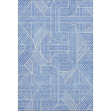 Premium Machine Washable Prisco Blue Rug