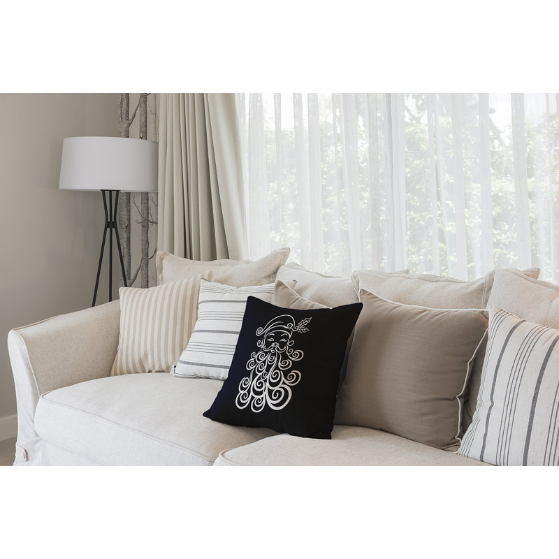 Housse de coussin carré et insert, 16 po x 16 po, Bleu marine