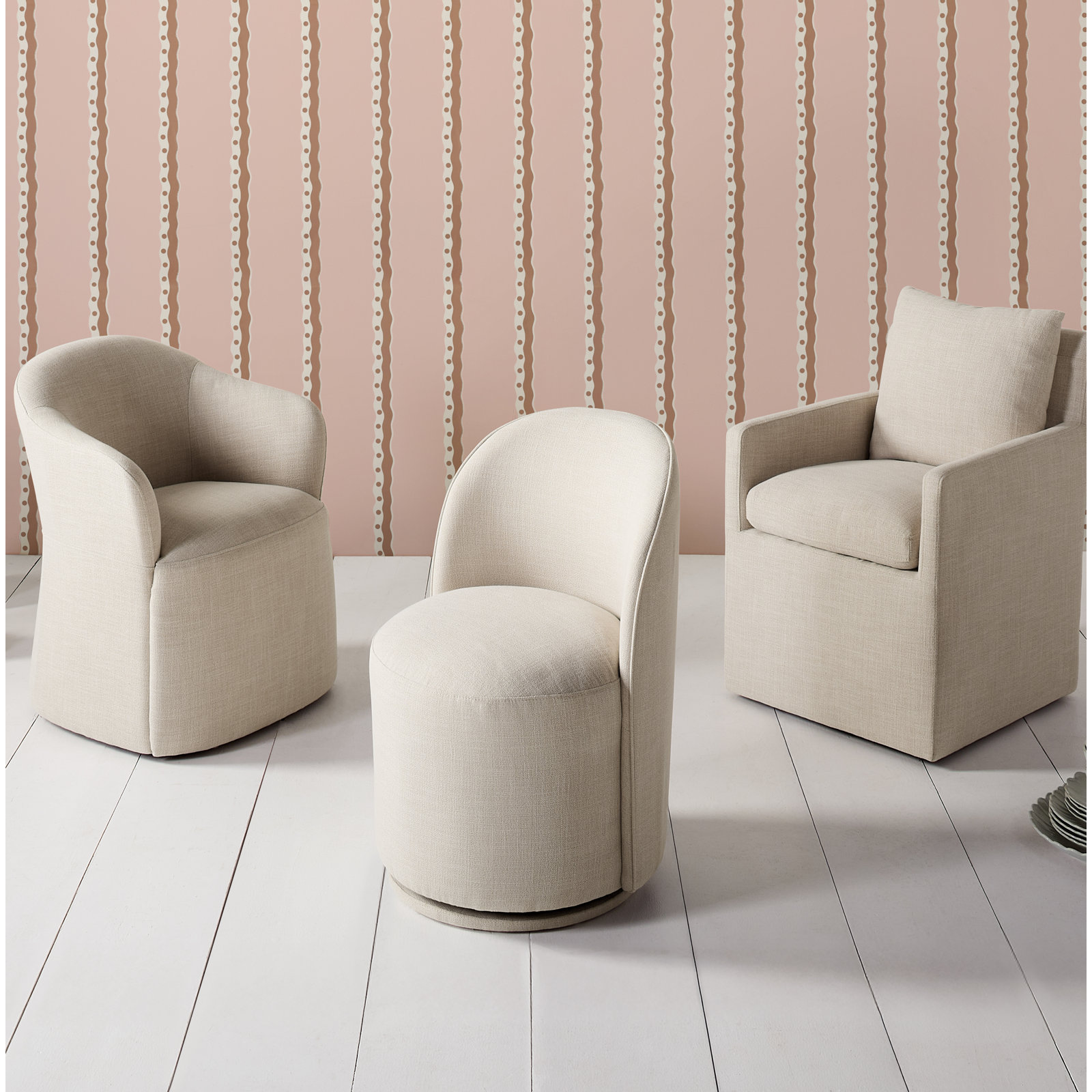 Alayaa Dining Armchair, Bella Beach Performance Velvet