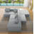 Convertible Modular Sectional Sofa Set Grey Popular Microfiber Fabric Compression Sofa
