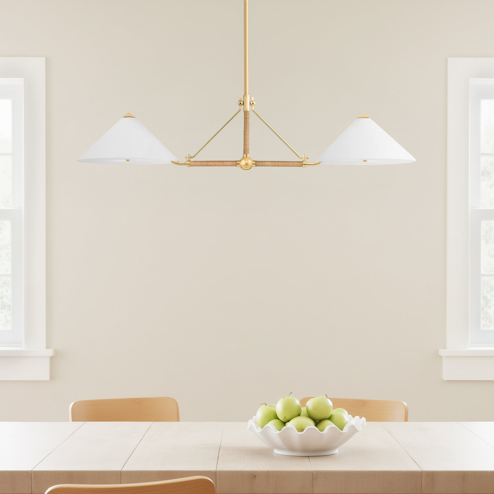 2 - Light Dimmable Kitchen Island Chandelier