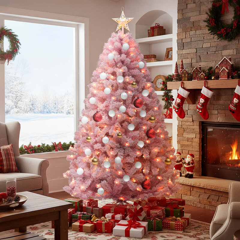 6ft H Lighted Artificial Pine Christmas Tree