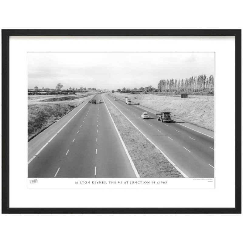 Milton Keynes, The M1 At Junction 14 C1965 by Francis Frith - Single Picture Frame Print, 40cm H x 50cm W x 2.3cm D