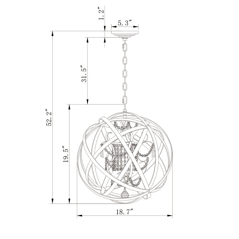 Mascher Globe Chandelier