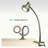 Ancier 16.5"  Dimmable LED Desk Lamp with Gooseneck (Black-Clip on)-731959371