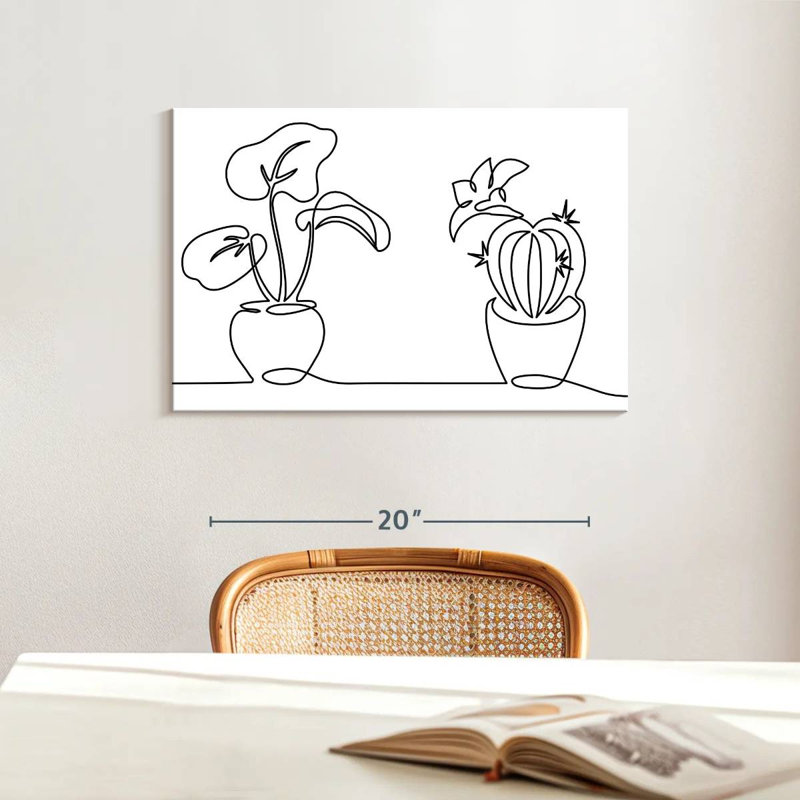 Lignes de plantes botaniques Harnek, H 16 po x l 24 po
