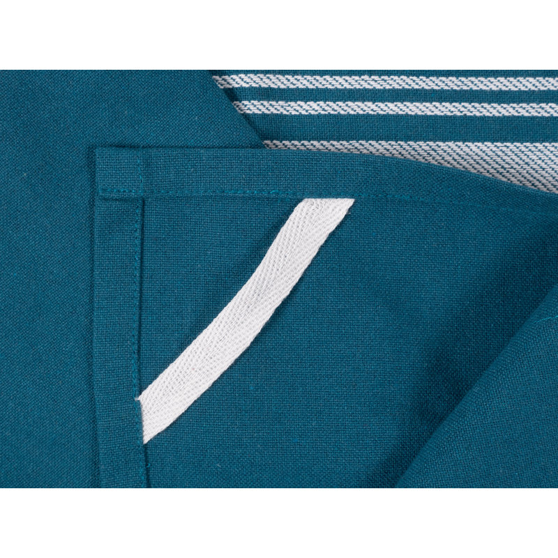 Cotton Stripe Jacquard Tea Towel Kitchen Towel, Teal
