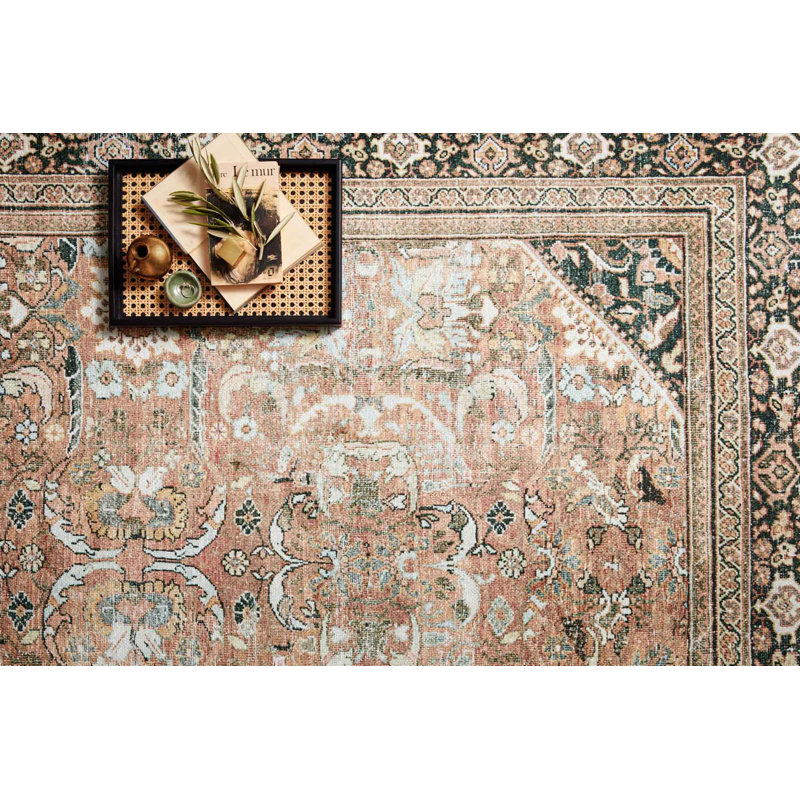 Brun/orange tissé à la main de style oriental 1 pi 6 po x 1 pi 6 po tapis décoratif Vache