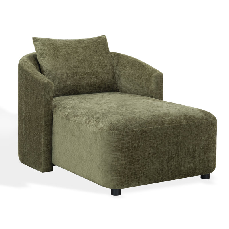 Gwendelyn Chaise Lounge, Juniper Green Performance Chenille