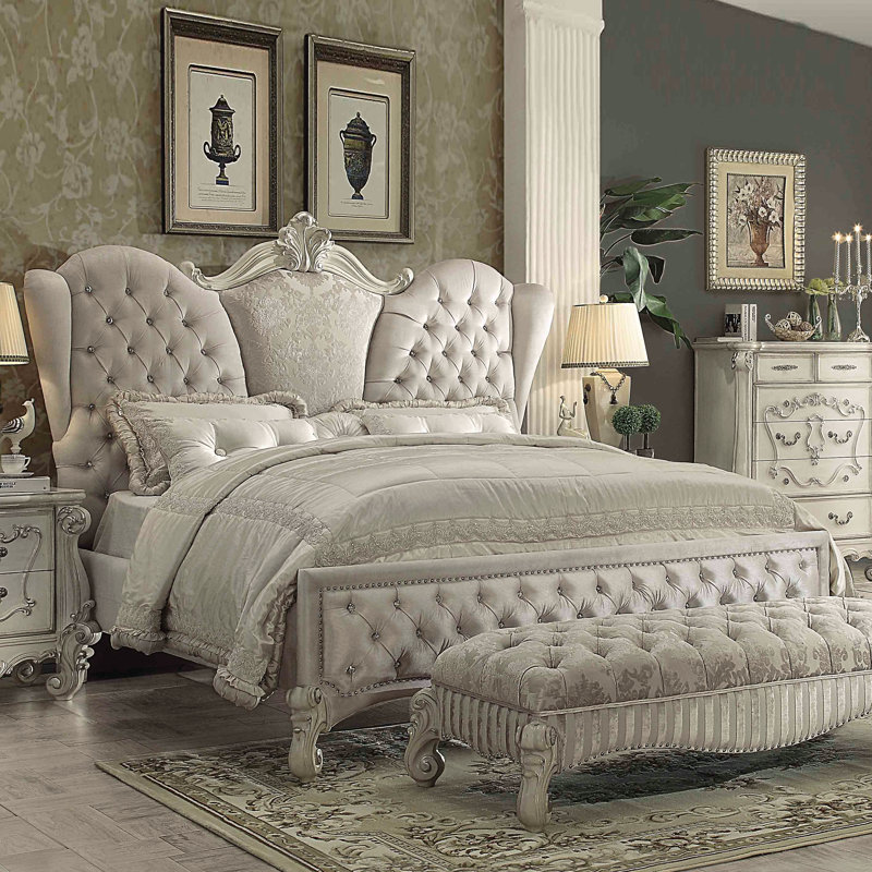 Nekoma Upholstered Standard Bed, Queen, Bone White