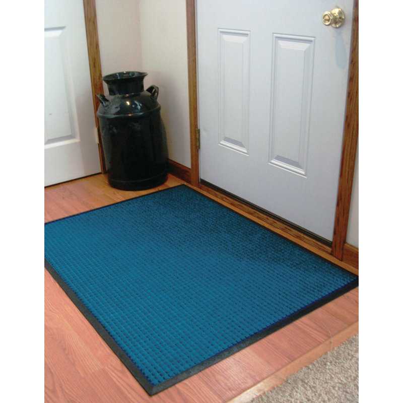 Afsah Non-Slip Doormat, 48" W x 72" L, Blue