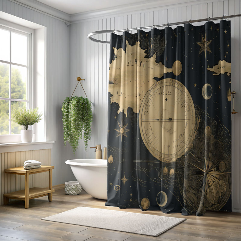 Rideau de douche Metodi, H 74 po x l 71 po