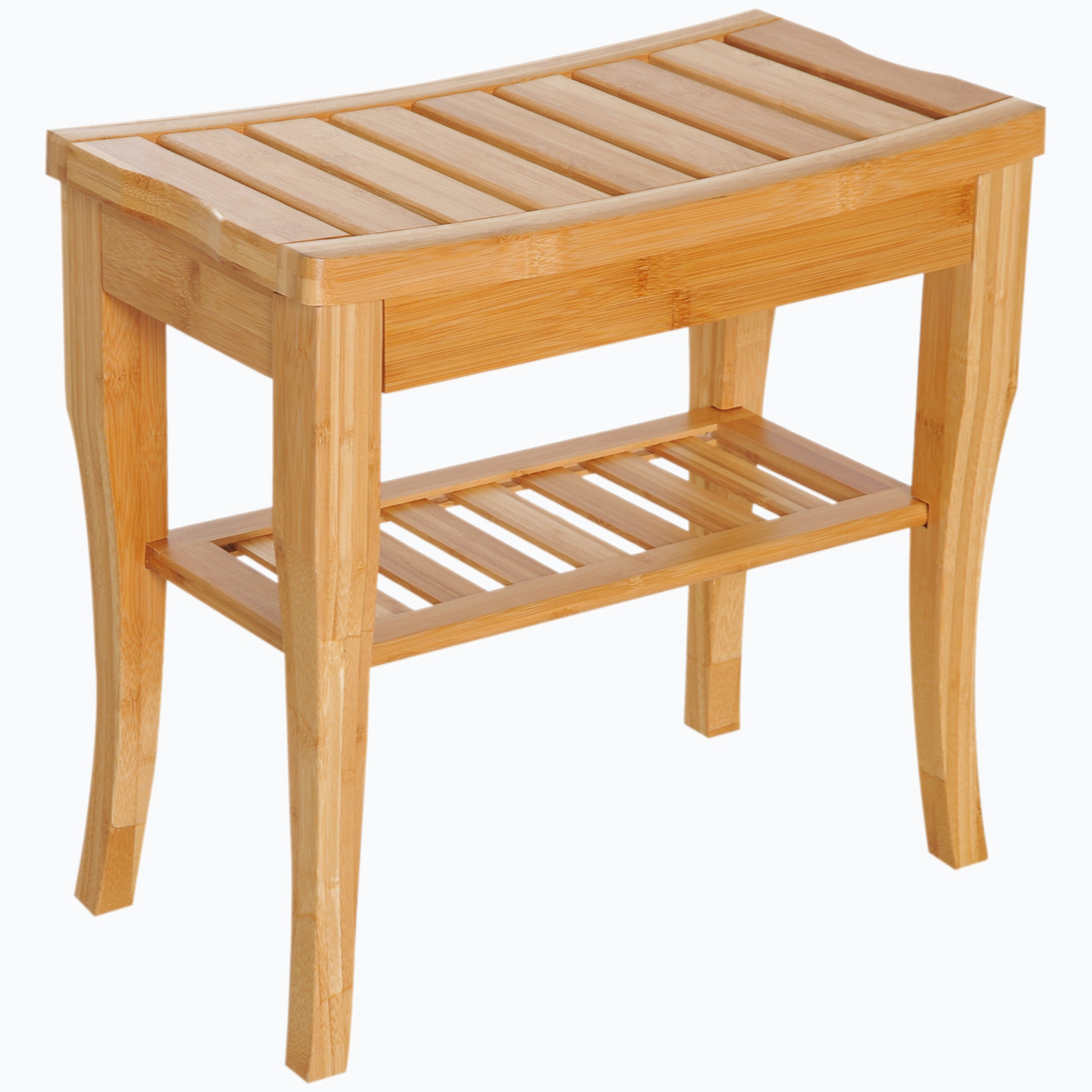 Red Barrel Studio® Harlowe 19.75 W Bamboo Shower Bench with Underneath