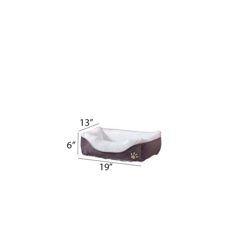 Lit confortable en mousse pour animaux de compagnie, anthracite, 19 x 13 7 pouces, pour chats de taille moyenne 13,36 po 6,91 po, surface nettoyable