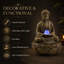 Fontaine de table de Bouddha lumineuse en résine 11 "à DEL pour bureau, salon, chambre à coucher et espace de méditation