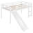 Loft Bed With Slide,Multifunctional Design,Twin