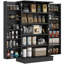 Armoire de cuisine autoportante moderne avec 12 tablettes de porte-128129987