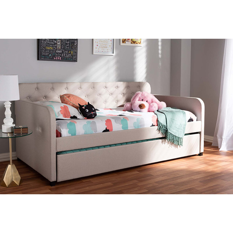 Lotie Upholstered Daybed, Beige