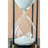 4.3X4.3X12" Hourglass With Wooden Frame, White