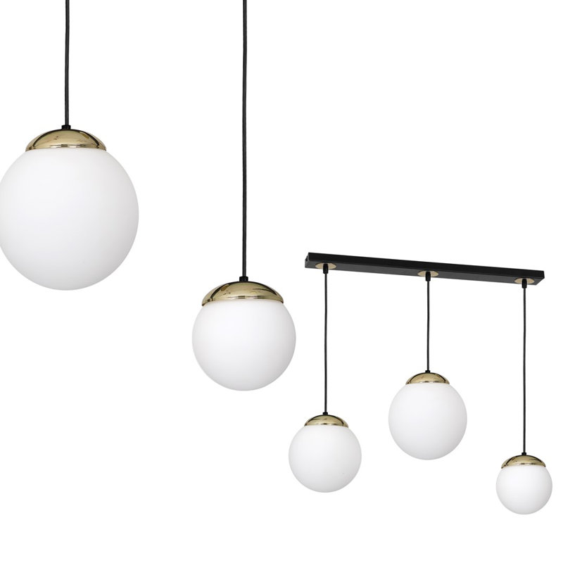 Amidon 3 - Light Geometric Pendant, Black/Gold