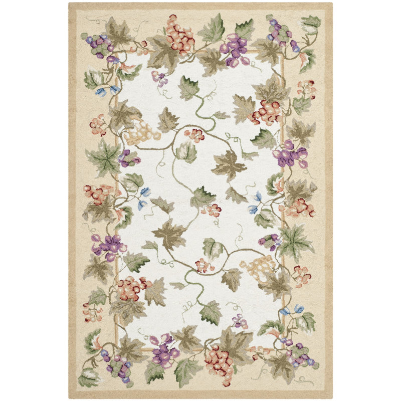 Tapis en laine crocheté à la main Brayton, Rectangle 7 pi 9 po x 9 pi 9 po