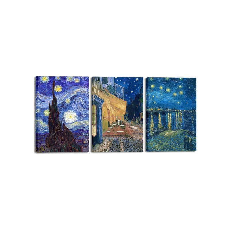 3 Piece No Frame Print on Canvas
