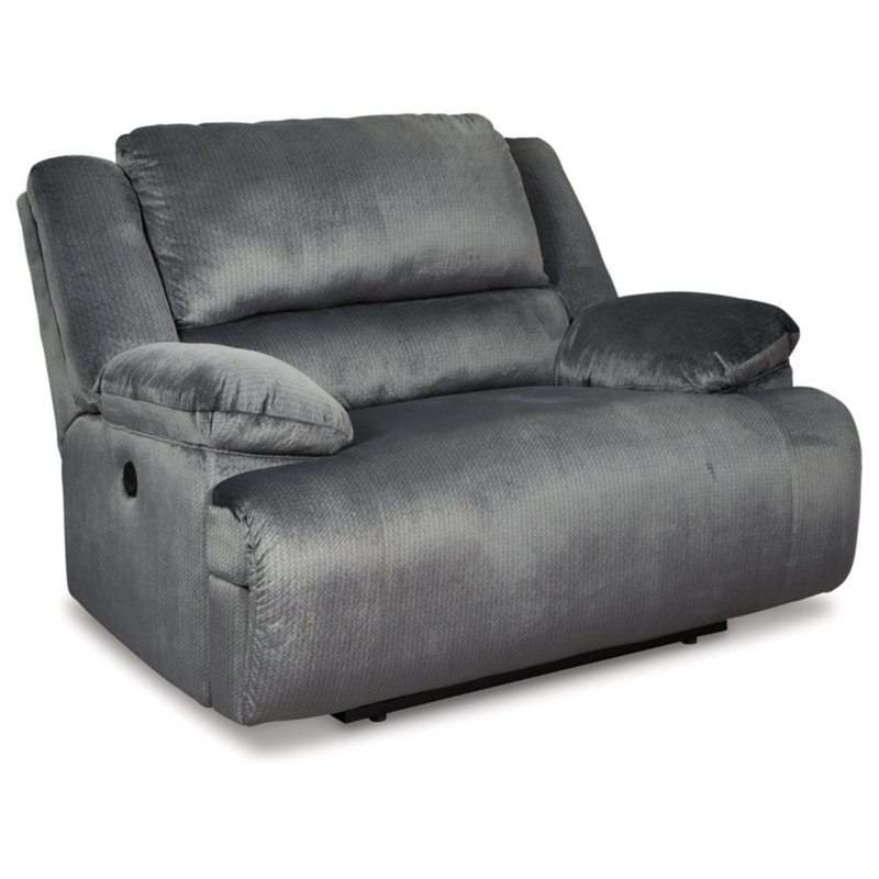 Souderton Upholstered Recliner, Polyester Charcoal, Manual