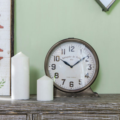 Quartz movement / Crystal Clock in Brown