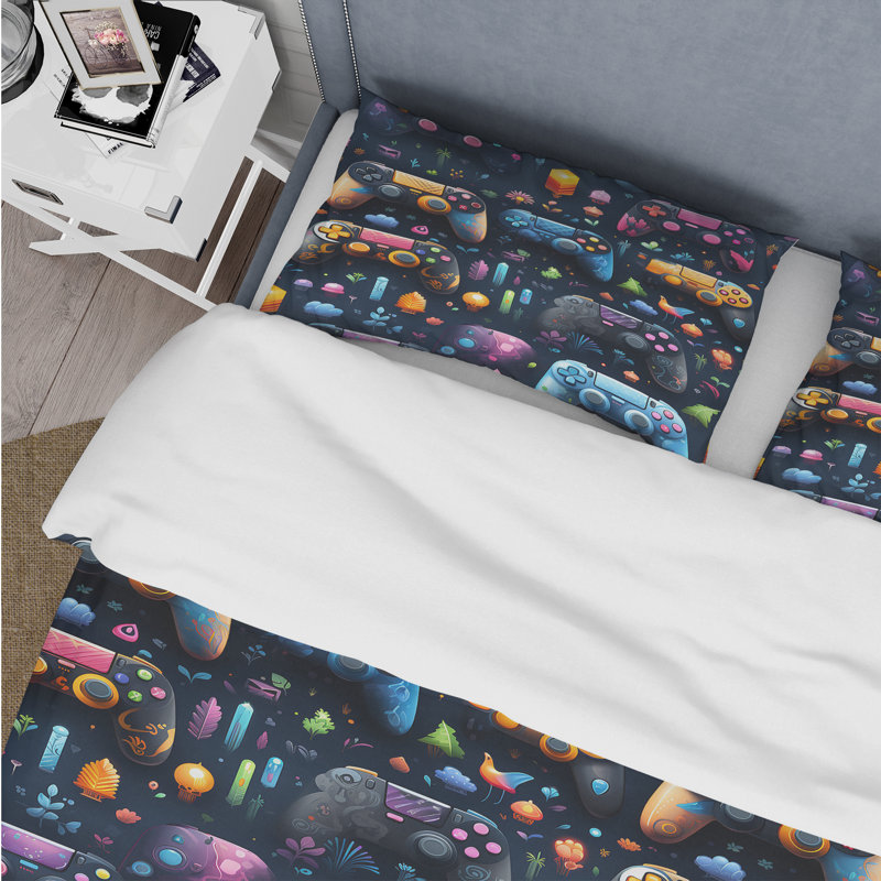 Ensemble de housse de couette Popart, Housse de couette simple + 1 taie décorative stan