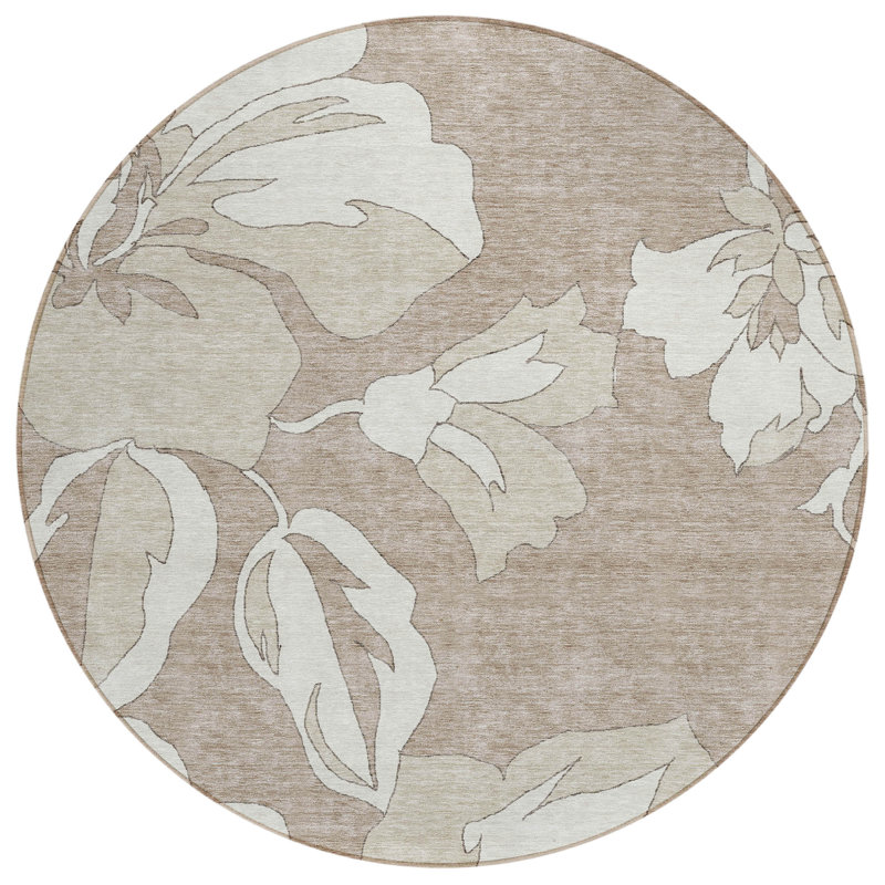  Tapis d'extérieur antidérapant Malchow, Rond 8 pi