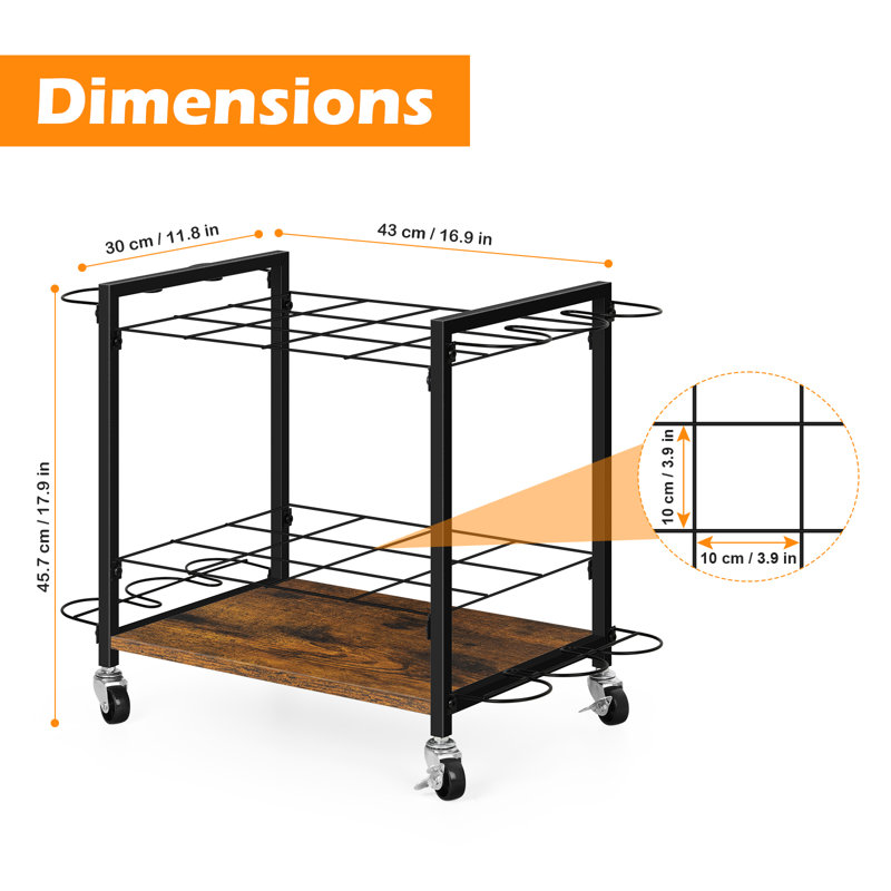 Chariot de rangement Blueprint, Brun