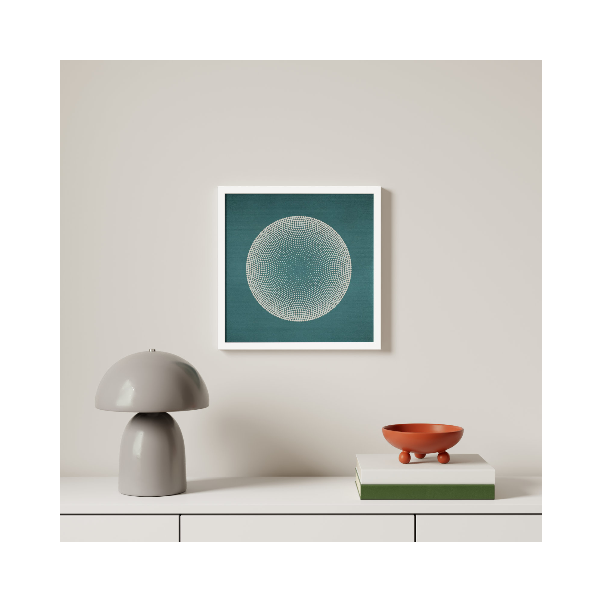 Circles by Incado, 17" H x 17" W x 1" D, White