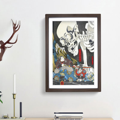 The Witch & the Skeleton by Utagawa Kuniyoshi - Picture Frame Painting Print on MDF