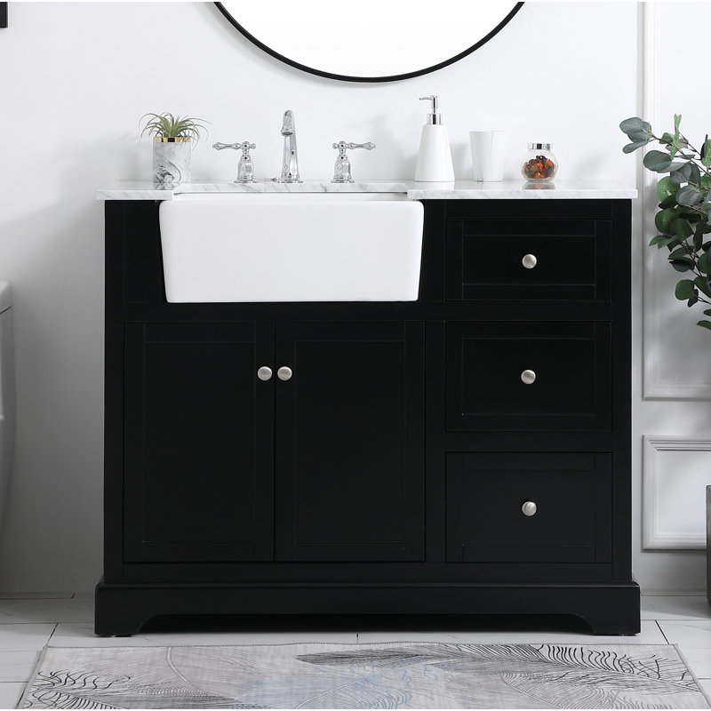 Ensemble de meuble-lavabo simple 42 po Pardue, Noir