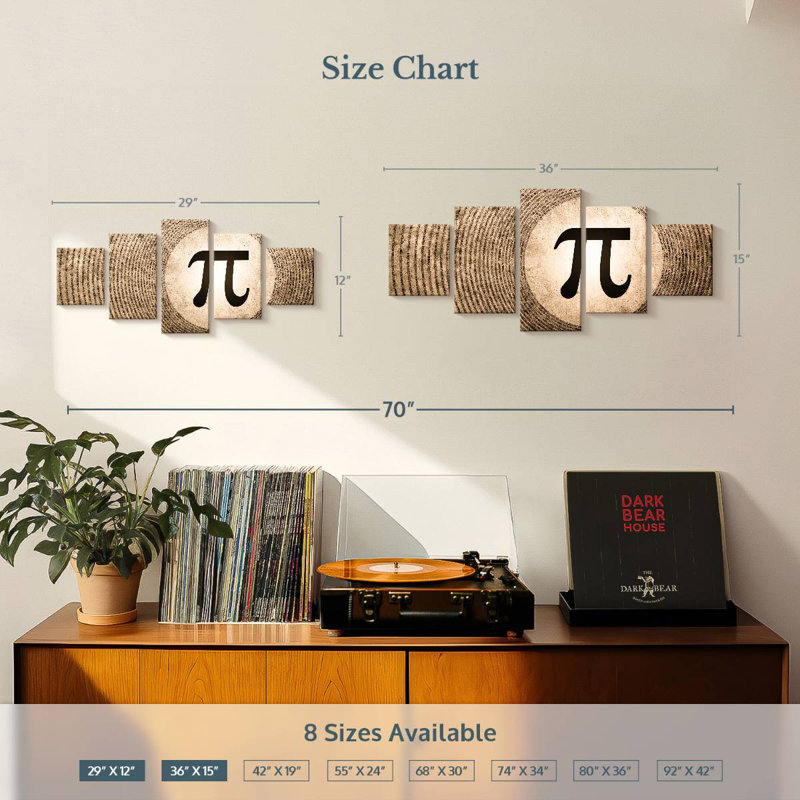 Grunge Pi, 12" H x 29" W