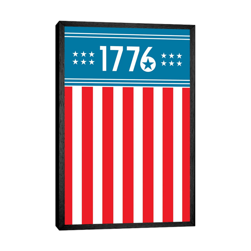 1776, America by Benton Park Prints - Print on Canvas, 101.6 cm H x 66.04 cm W, Black Framed