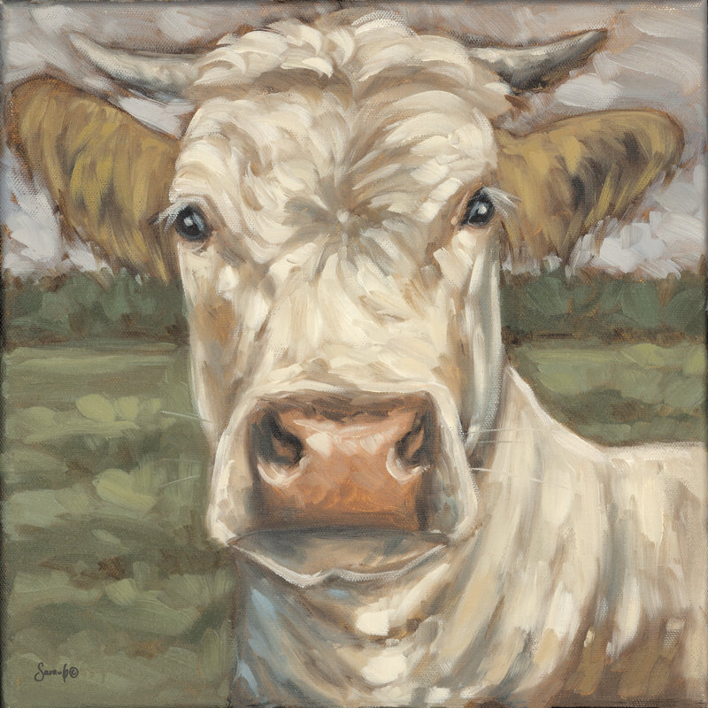 «Bianca On Canvas» par Sara G. Designs Print, H 12 po x l 12 po x P 1,25 po