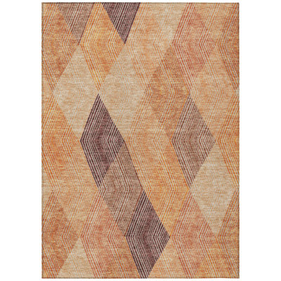 Aquaisha Washable Geometric Indoor / Outdoor Rug