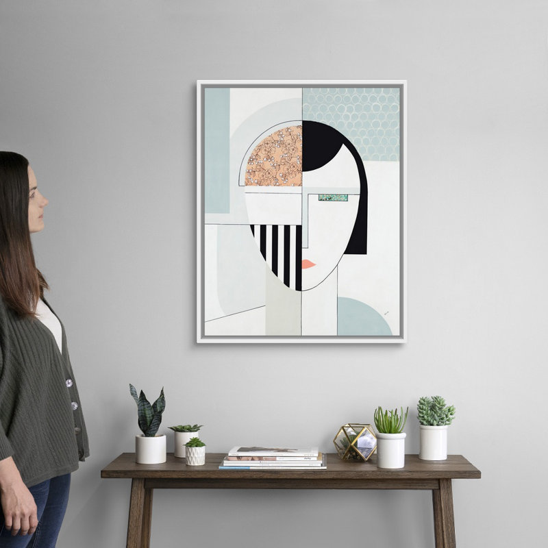 « Miroir on the Wall II » par Sydney Edmunds, impression d’art graphique sur toile, H 32 po x l 26 po x P 1,75 po