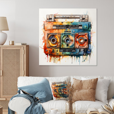 Colorful Echoes Of Cassette Tapes III - Music Print on Metal