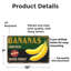 Enseigne Bananas Farm Fresh (paquet de 2) 7 po x 10 po