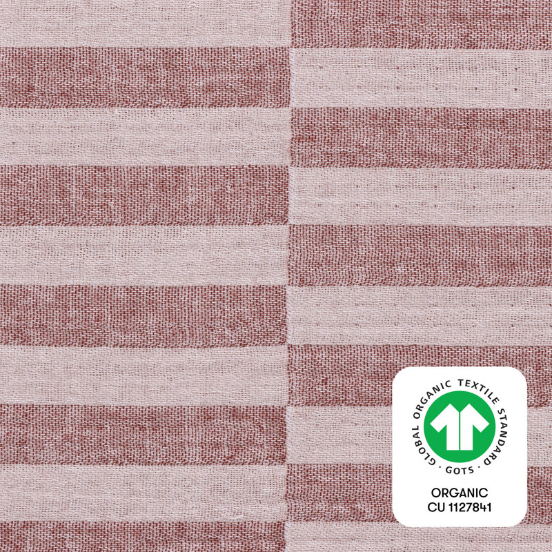 Maroon Stripe Organic Cotton Baby Bassinet Sheet