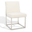Chaise d'appoint rembourrée en acier inoxydable Athens-1213203037-1209155798